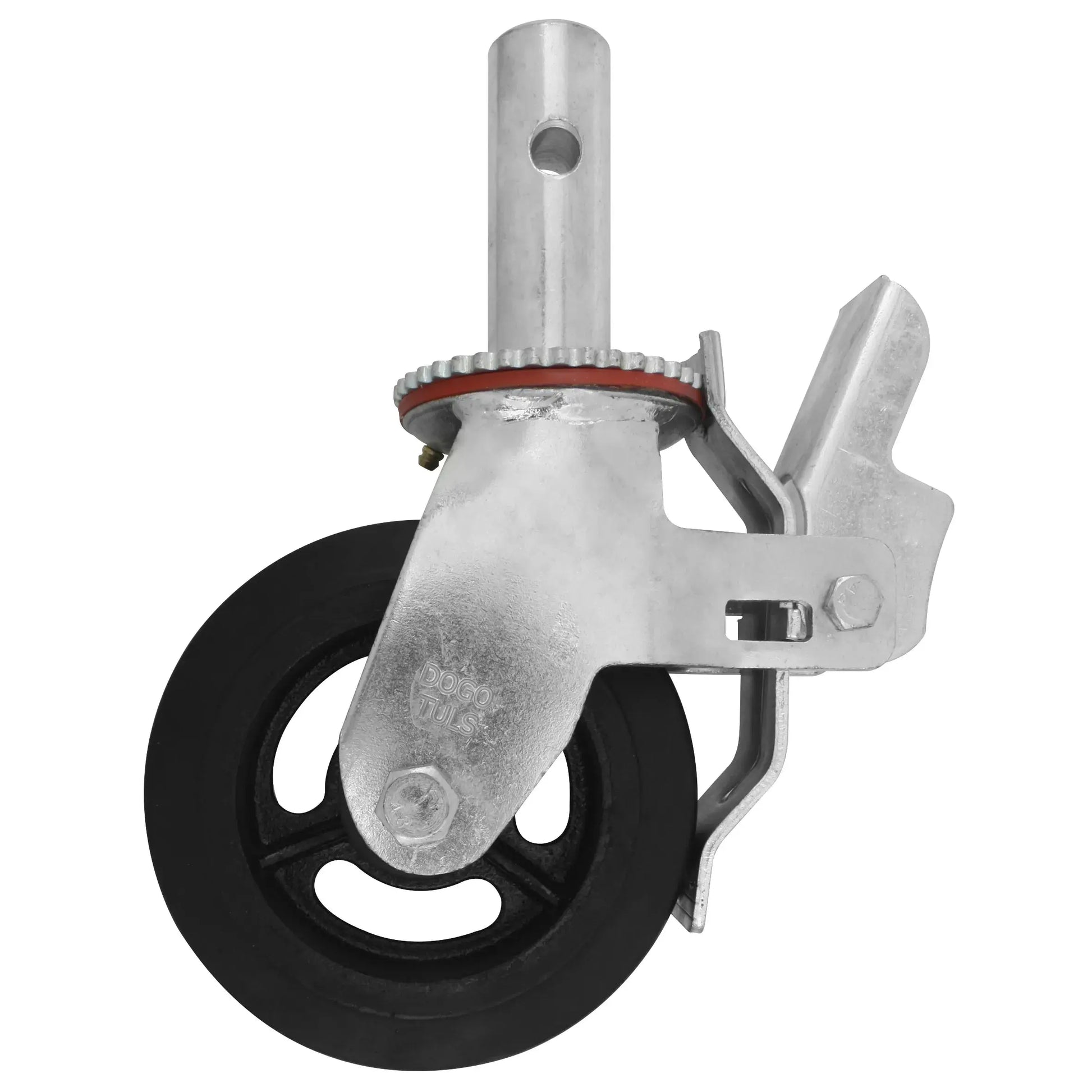 Rodaja Andamio 6" Dogotuls Hule Fierro Giratoria con Freno - Dogotuls