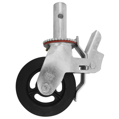 Rodaja Andamio 6" Dogotuls Hule Fierro Giratoria con Freno - Dogotuls