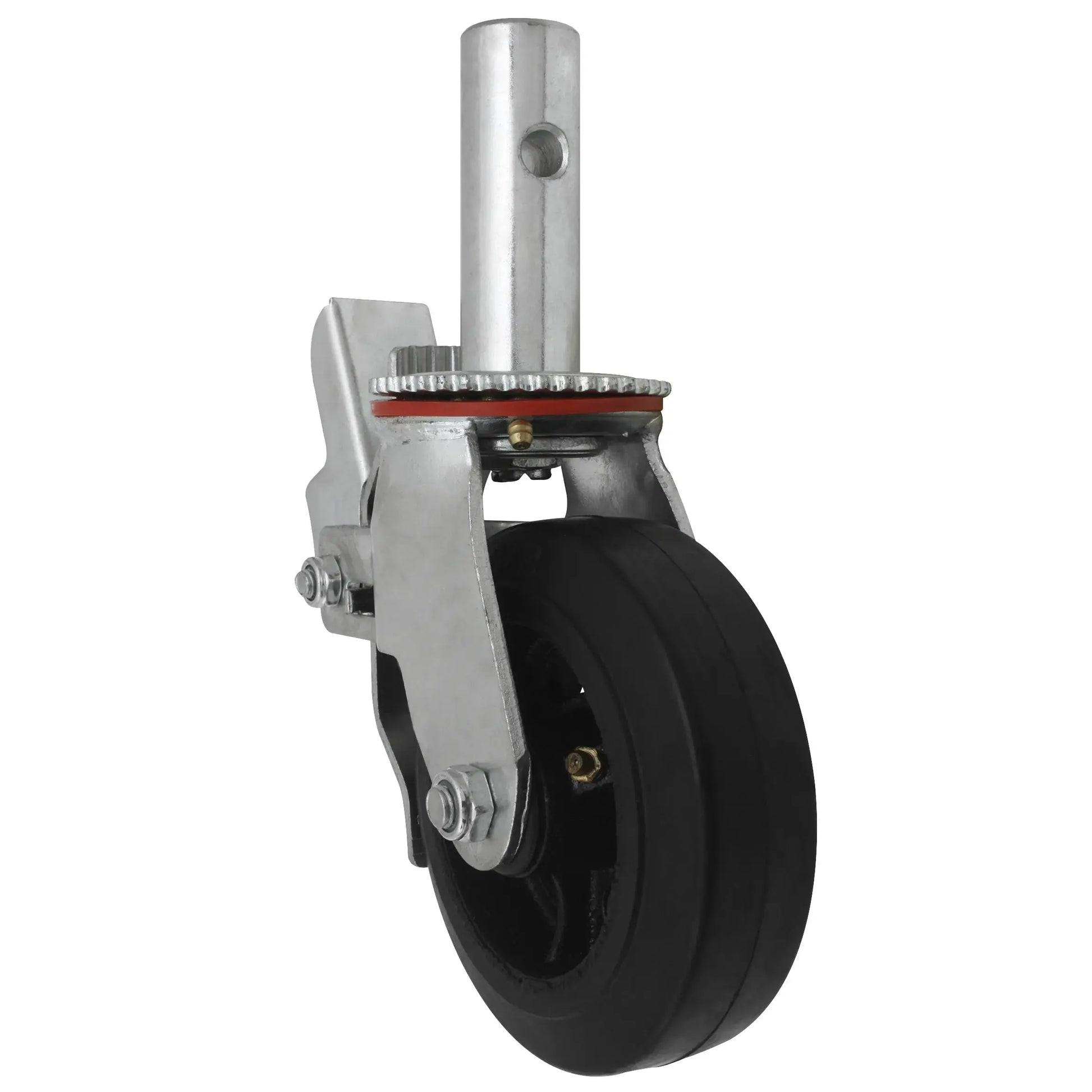 Rodaja Andamio 6" Dogotuls Hule Fierro Giratoria con Freno - Dogotuls - vista lateral