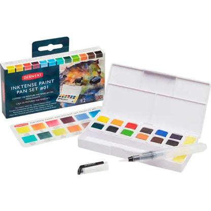 Estuche Acuarela 12 Pastillas Colores Inktense Derwent V2 - Derwent