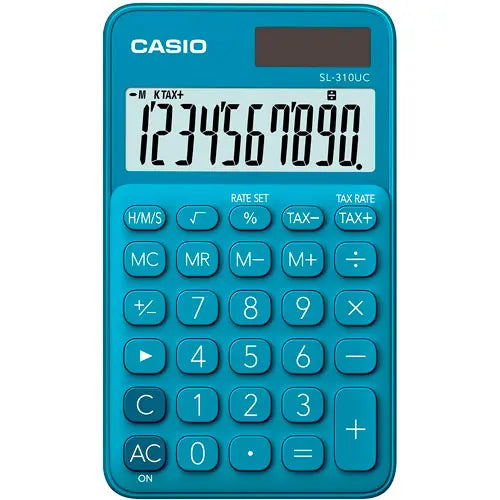 Calculadora Casio Portátil Sl-310uc 10 Dígitos Elegir Color Azul - Casio