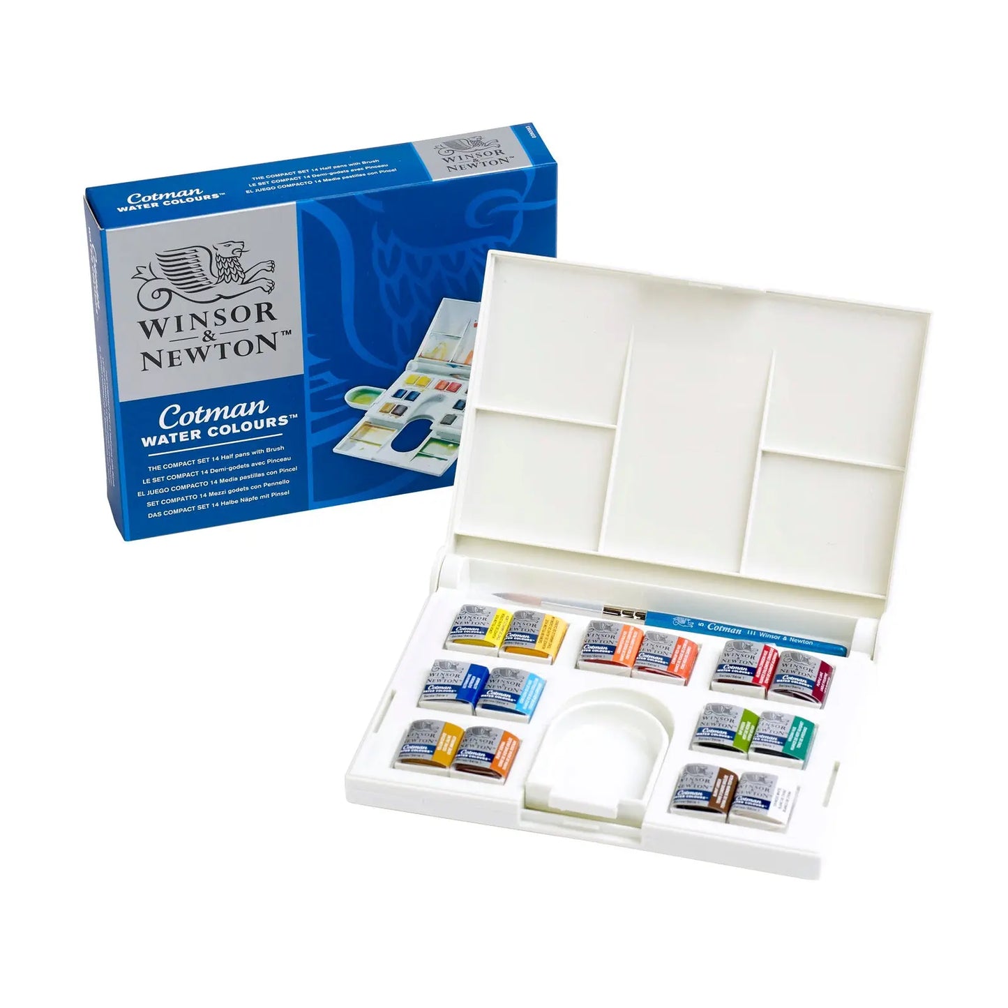 Acuarelas Cotman 14 Pastillas Colores Winsor & Newton Arte Winsor & Newton