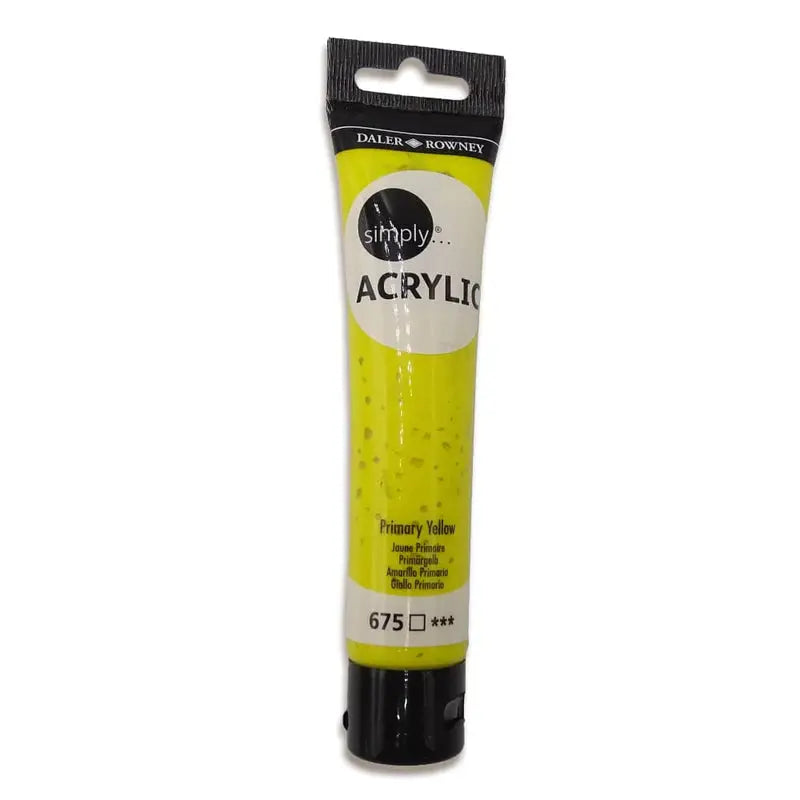 Pintura Acrílica Tubo Simply Daler Rowney 75ml Color Amarillo Primario - daler rowney