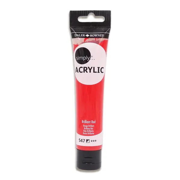Pintura Acrílica Tubo Simply Daler Rowney 75ml Elegir Color Rojo Brillante - daler rowney