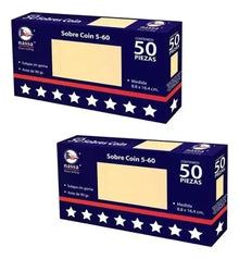 100 Sobres Nómina Dineero Coin 5-44 Nassa 8.8x16.44cm 90g - Nassa