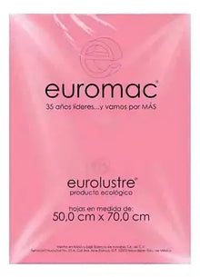 Papel Lustre Euromac Rosa Pastel 50X70cm 25h - Euromac