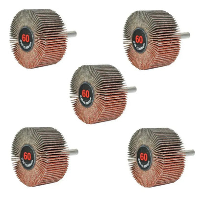 5 piezas Ruedas Flap Tenazit Grano 60 Óxido de Aluminio - Austrodiam - vista lateral
