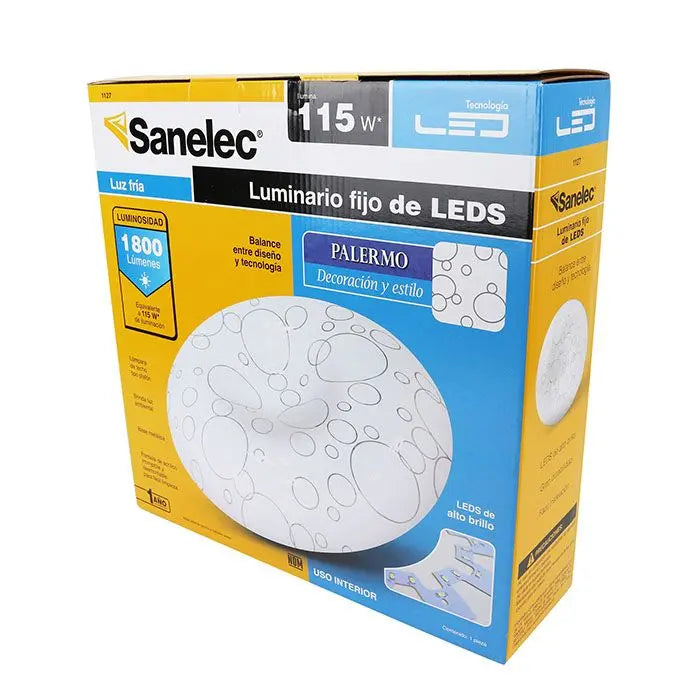 Luminario Led Sanelec Plafon Palermo 18w Luz Fria - Sanelec - detalle