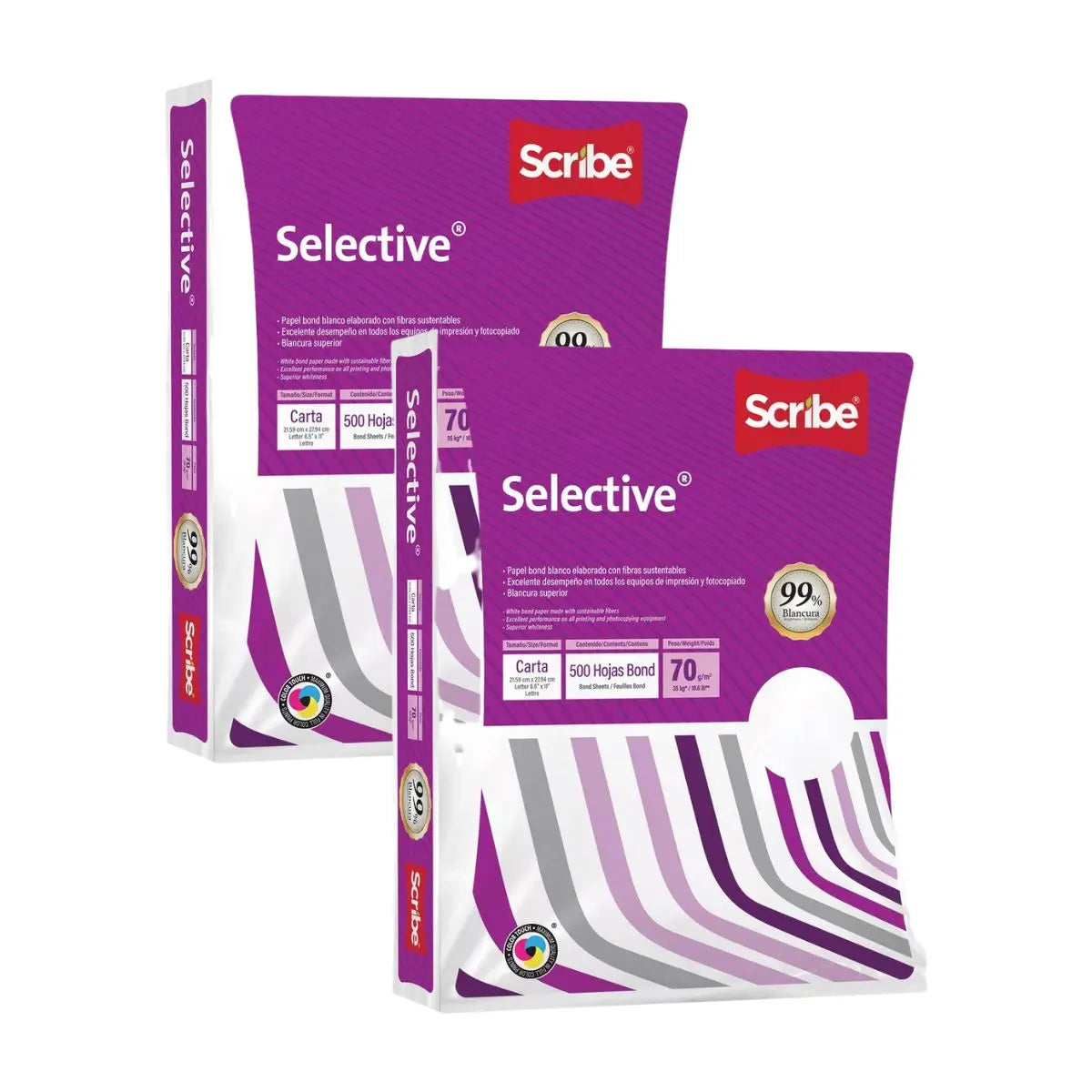 Papel Bond 1000 Hojas Scribe Selective Blanco Carta - Scribe