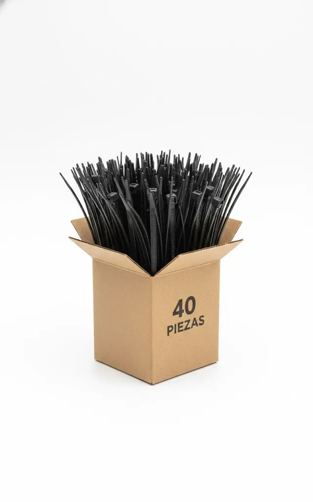 Cincho De Nylon 20 Cm Negro Bolsa Con 50 Piezas Cnx Inner 40 Pzs - CNX