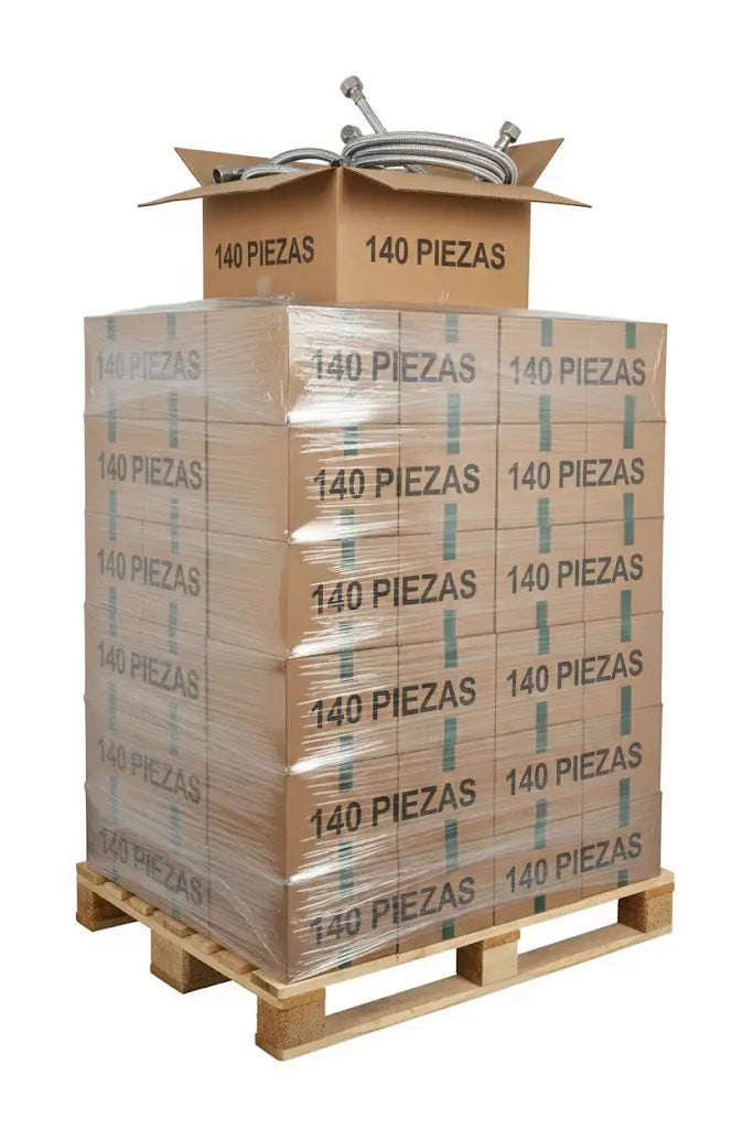Manguera Alimentadora Con Tuerca Acero Inoxidable 1/2" X 1/2" X 100 Cm Cnx Master 140 Pzs - CNX