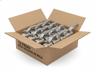 Válvula Esfera Roscable H*H 3/4" 200 Psi Con Palanca De Control Cnx Inner 12 Pzs - CNX