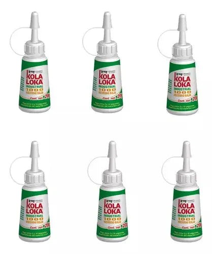 Paquete 6/u Pegamento Industrial Kola Loca Vis/1000 20gr - Kolaloka - vista lateral