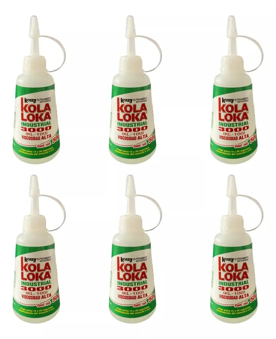 Paquete 6/u Pegamento Kola Loca Vis/3000 20gr - Kolaloka