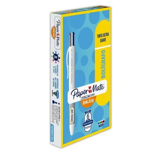 Bolígrafo Cuatricolor Kilométrico Business 6 piezas 1931075 - Papermate - empaque