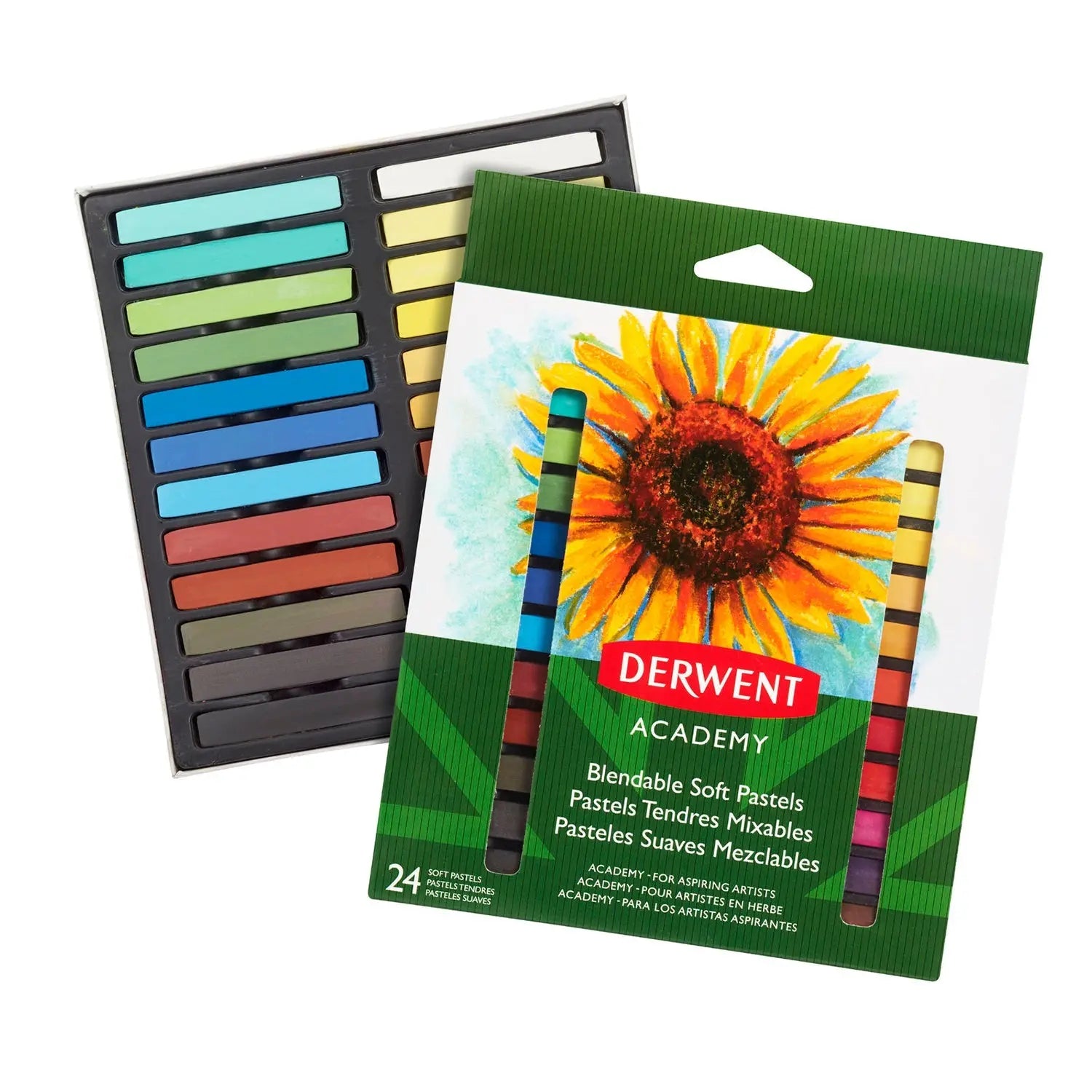 Derwent academy - Caja de gises pastel suaves con 24 piezas Derwent academy - Caja de gises pastel suaves con 24 piezas - Derwent Academy