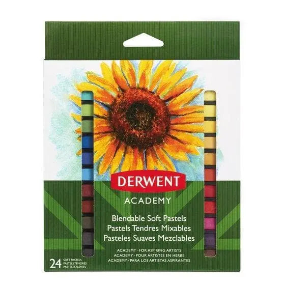 Derwent academy - Caja de gises pastel suaves con 24 piezas Derwent academy - Caja de gises pastel suaves con 24 piezas - Derwent Academy - vista lateral