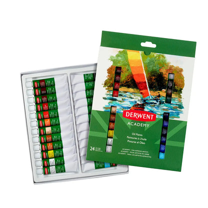 Derwent academy - Caja con 24 tubos de óleo de 12 ml c/u Derwent academy - Caja con 24 tubos de óleo de 12 ml c/u - DERWENT