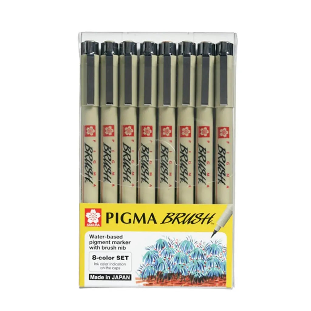 CALLIGRAPHER XSDK-BR-8 Set C/8 Pza De Color De Pigma Brush - Sakura - vista lateral
