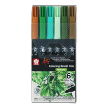 KOI - Estuche con 6 marcadores (colores naturaleza) - Sakura