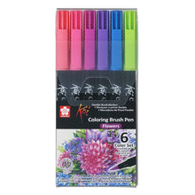 KOI - Estuche con 6 marcadores (colores flores) - SALURA KOI