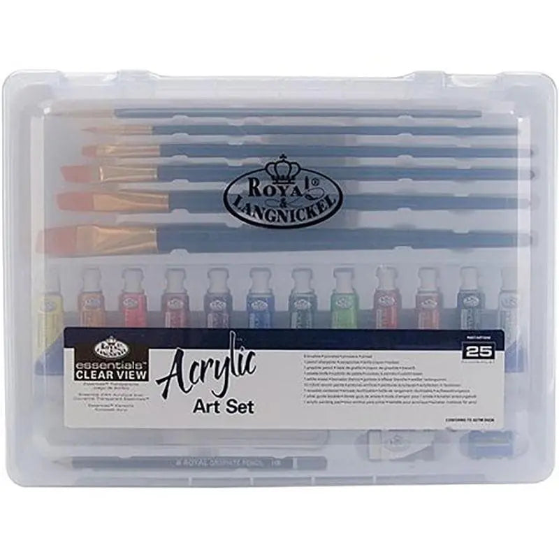 ROYAL LANGNICKEL - Estuche de plástico clear view acrílico #RSET-ART3202 - royal langnickel - vista lateral