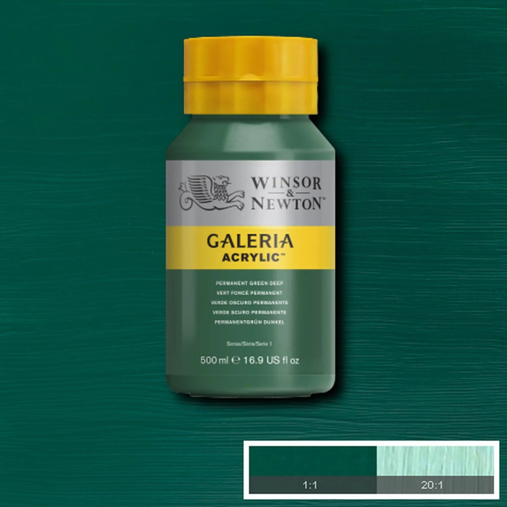 OUTLET -Bote galeria 500 ml permanente verde oscuro no 482 | #005b3f | mate | ? | mate / 500 ml - Galeria - vista lateral