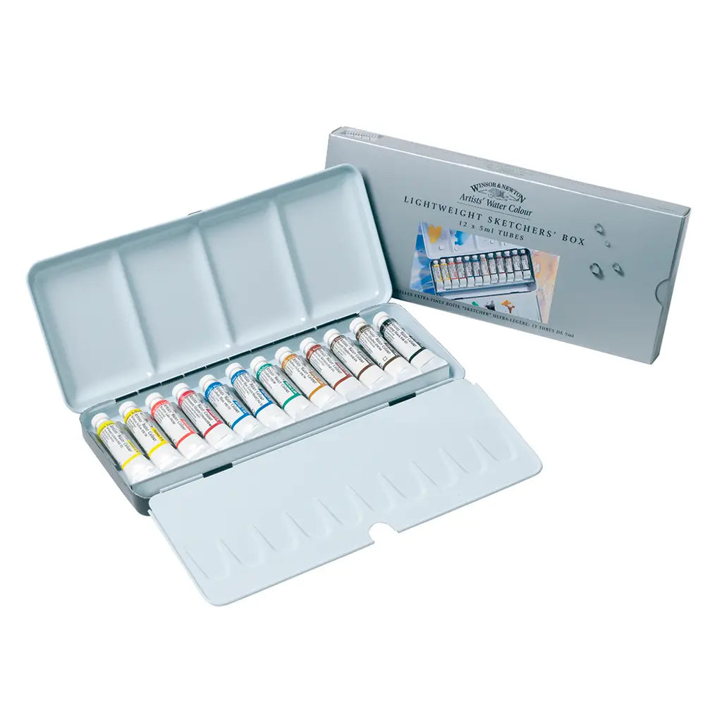 W&N - ARTIST - ESTUCHE  METALICO DE ACUARELA PROFESIONAL  CON 12 TUBOS - Winsor and Newton - detalle