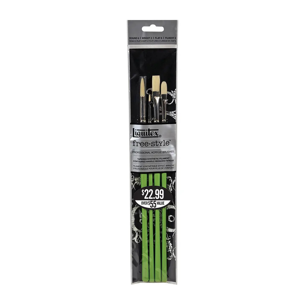 Set pinceles profesionales para acrílico 4 piezas Liquitex - Set pinceles profesionales paraacrílico 4 piezas - Liquitex