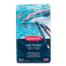 Derwent – Lápices de colores, Inktense tinta lápices, dibujo, arte, Set de regalo envoltura de lápiz, Metálica, Variados, 12 unidades - Derwent