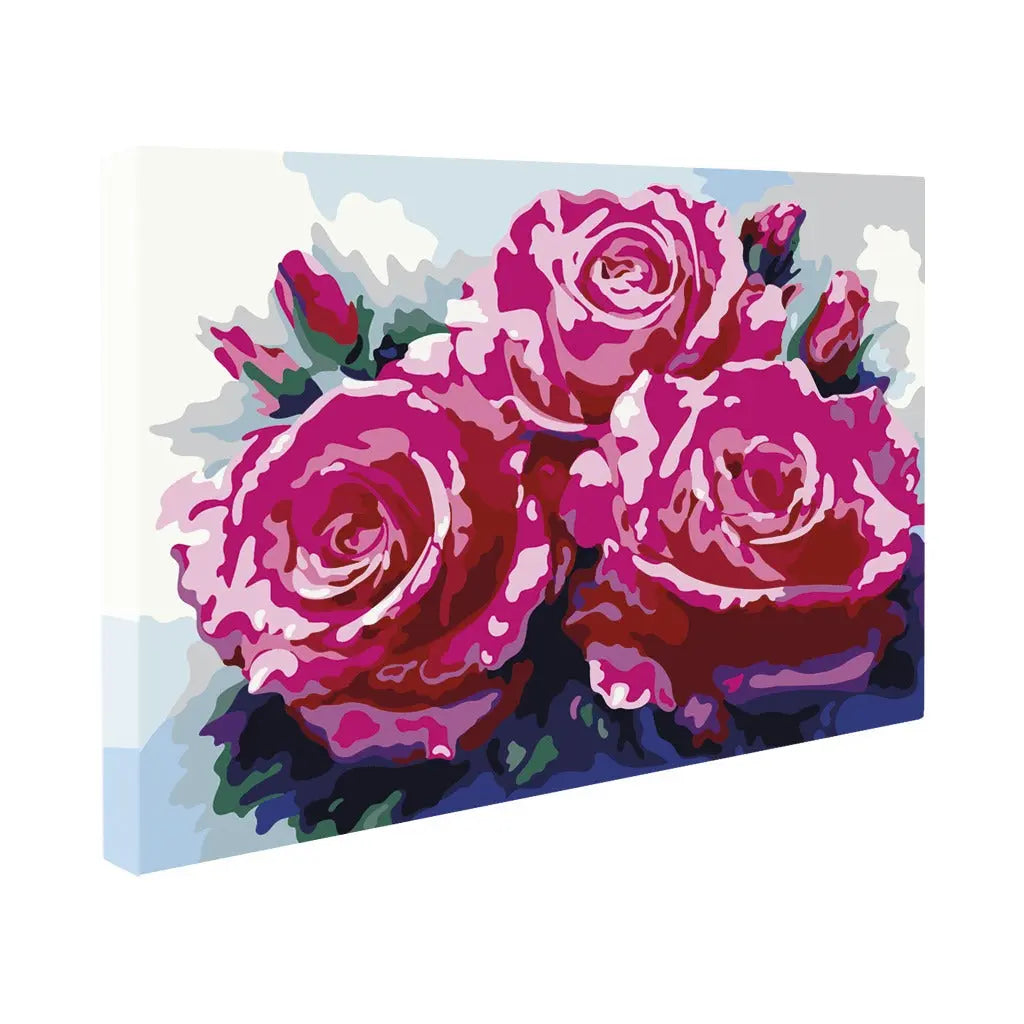PINTA POR NÚMERO ROSAS 40X50 - Diako Nuevos