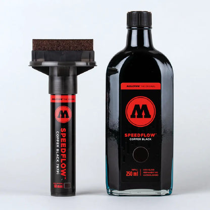 MOLOTOW -  MARCADOR PERMANENTE NEGRO SPEEDFLOW 767PI 60MM - Molotow - empaque