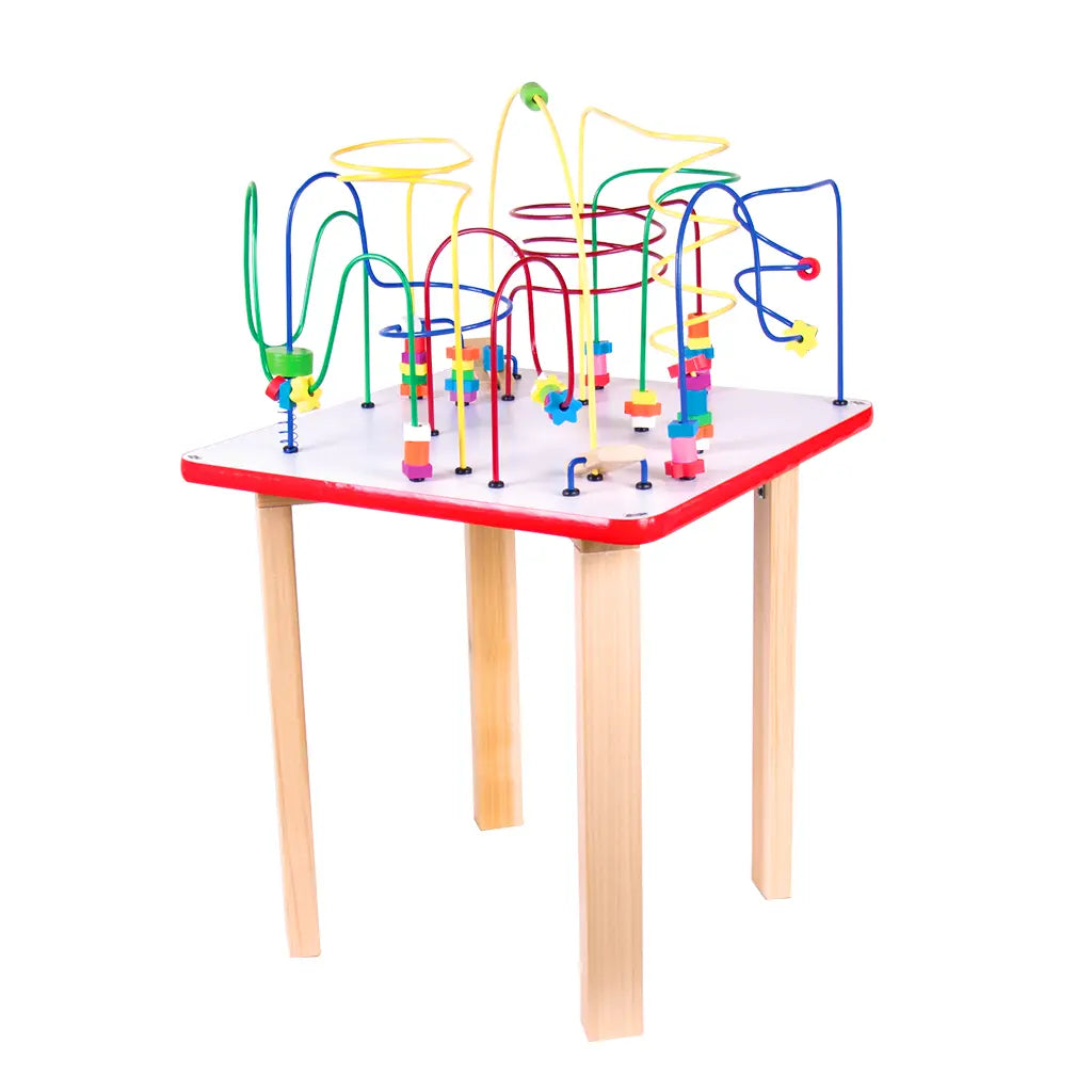DIAKO ABC - Mesa DE ALAMBRES Chica | Juguetes para niños - Juegos de Madera | Juegos didacticos - Piezas de Madera | Motricidad Fina y asociación de Figuras | Ideal para Regalo - Dia del niño - Diako - vista lateral