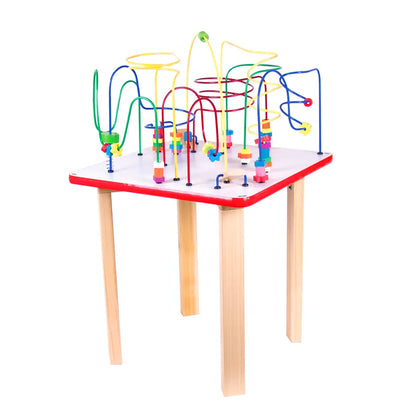 DIAKO ABC - Mesa DE ALAMBRES Chica | Juguetes para niños - Juegos de Madera | Juegos didacticos - Piezas de Madera | Motricidad Fina y asociación de Figuras | Ideal para Regalo - Dia del niño - Diako - vista lateral