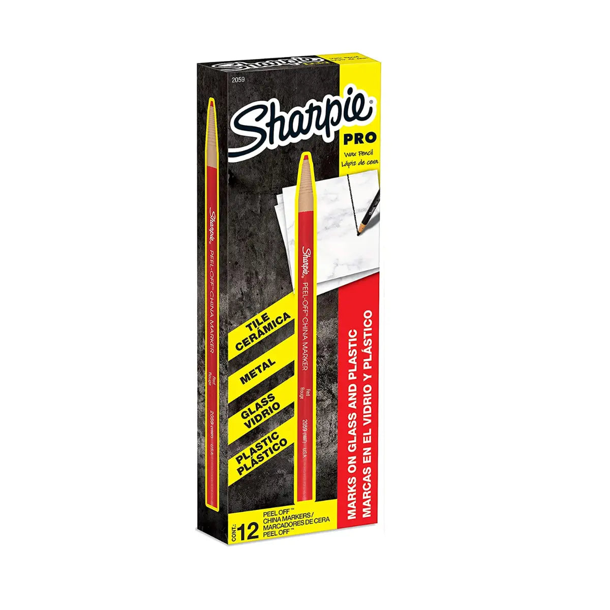 Lápices de Cera Sharpie 12 Piezas Elige Color Rojo - Sharpie - empaque