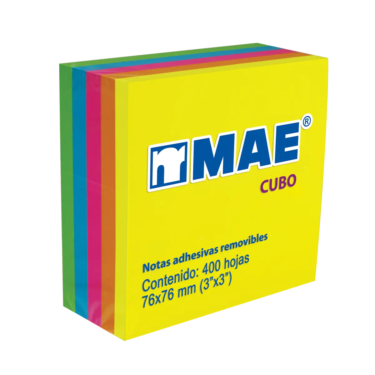 Block de notas adhesivas MAE 3x3 con 400 hojas - Mae