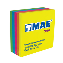 Block de notas adhesivas MAE 3x3 con 400 hojas - Mae