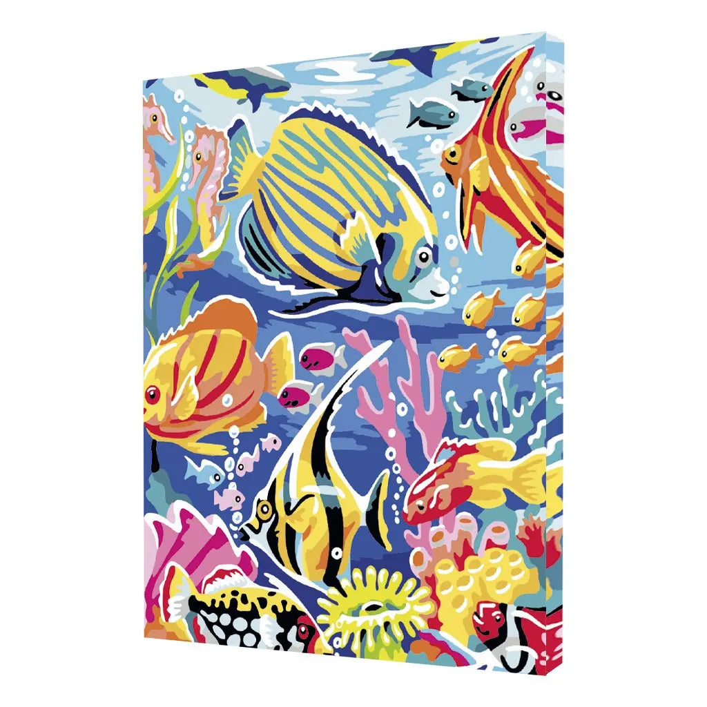 PINTA POR NÚMERO 40X50 ACUARIO - Diako Nuevos