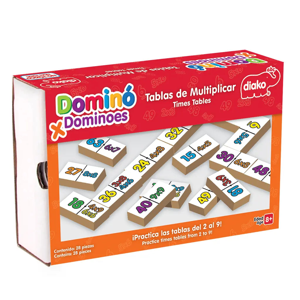 DOMINÓ TABLAS DE MULTIPLICACIÓN - Diako Nuevos