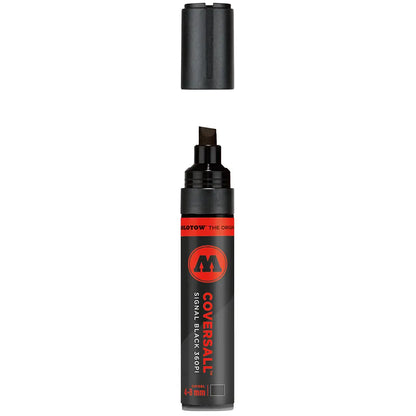 MOLOTOW -MASTERPIECE COVERSALL  MARCADOR PERMANENTE NEGRO CON PUNTA BISELADA 4-8 MM - Molotow