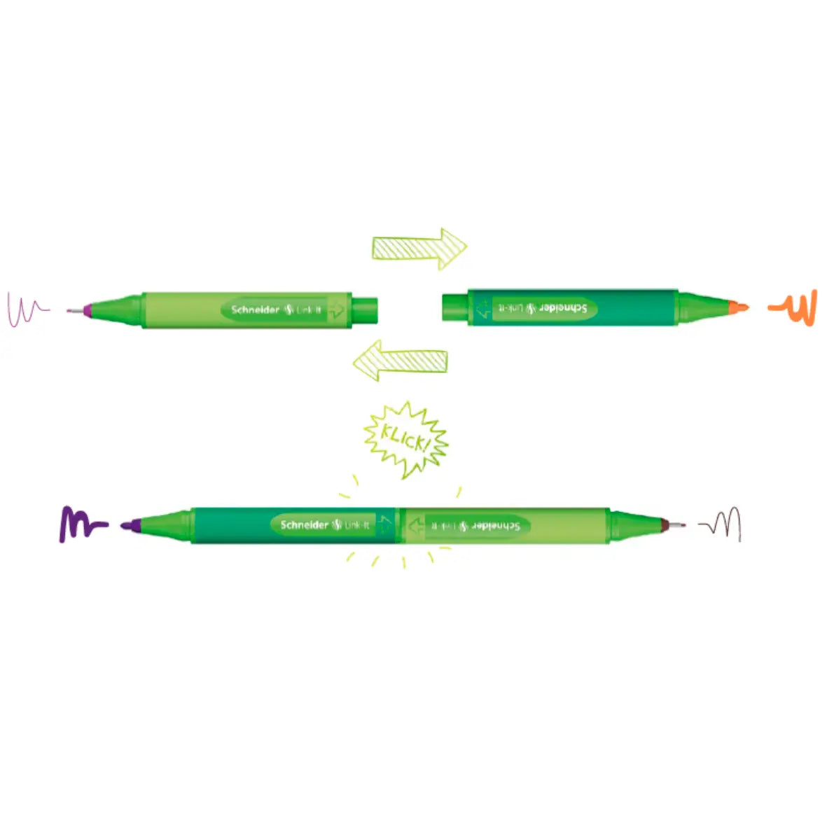 SCHNEIDER -ESTUCHE CON 8 ESTILÓGRAFO FINELINER LINK-IT 0.4 Schneider