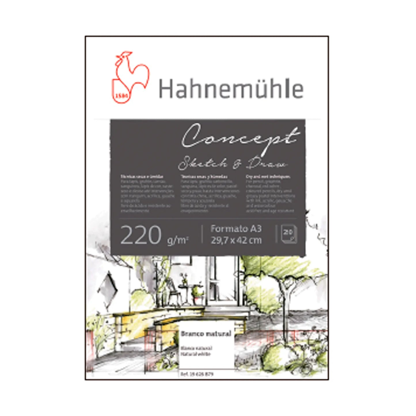 Hahnemühle - Block concept sketch & draw 21 x 29.7 cm - Lock