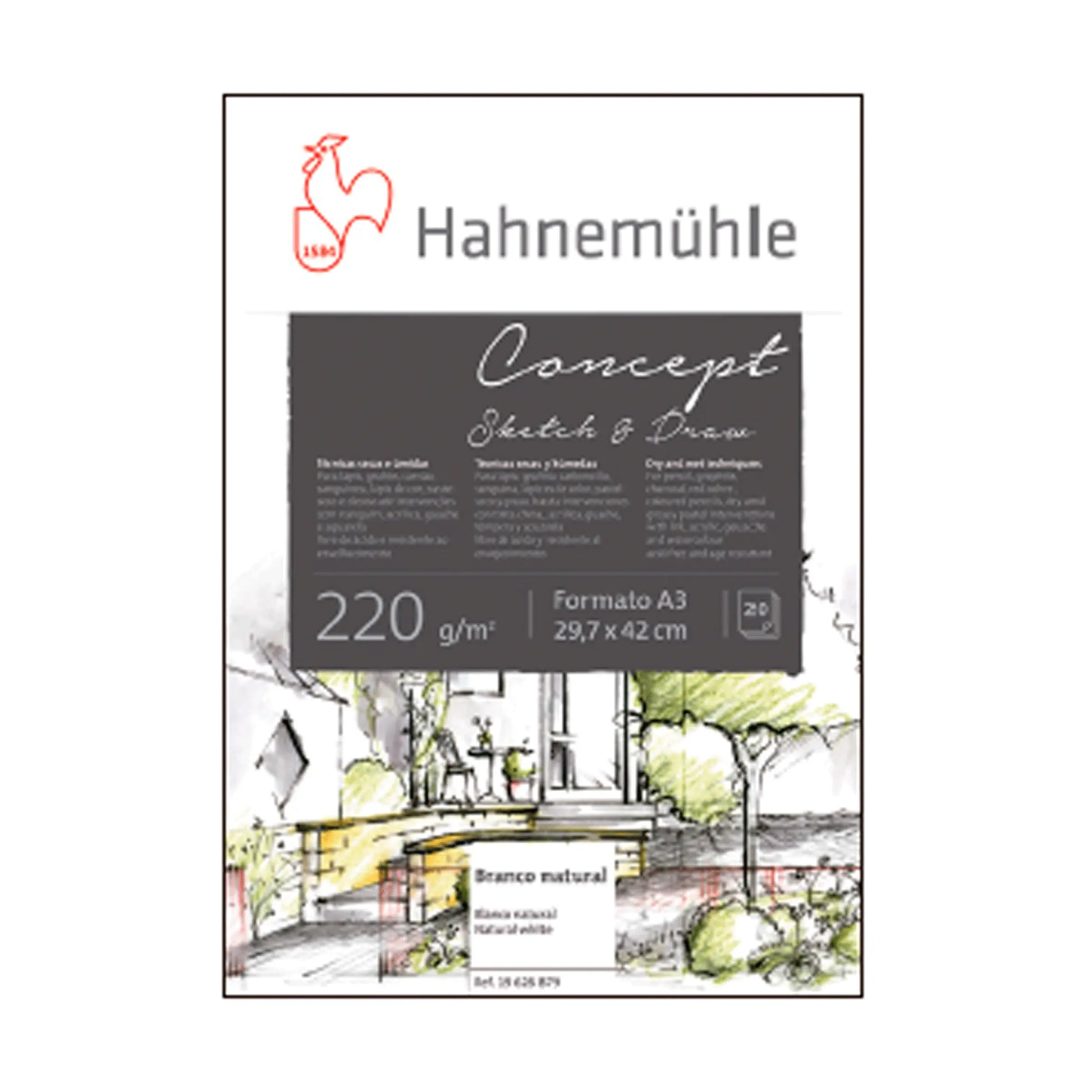 Hahnemühle - Block concept sketch & draw 21 x 29.7 cm - Lock