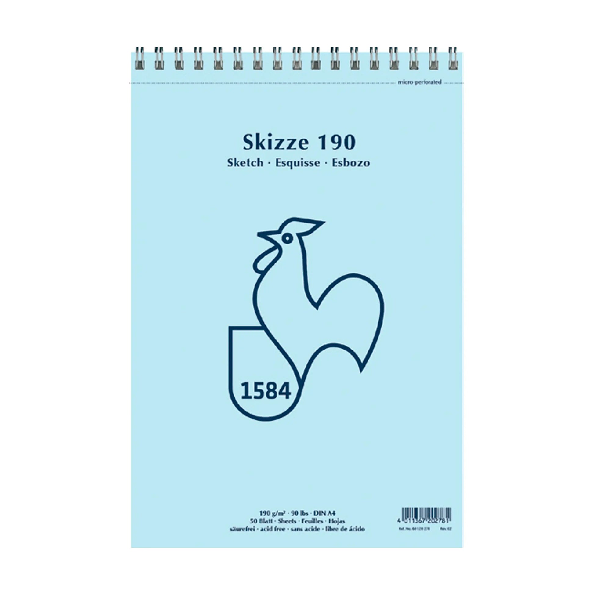 Hahnemühle  - Cuaderno con espiral para bocetos skizze 190 29.7 x 42  cm - Rodin