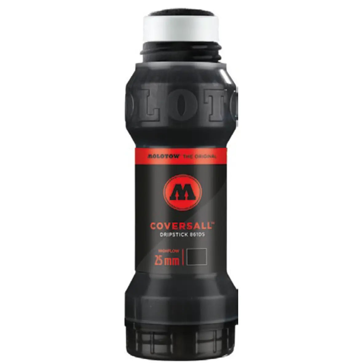 MOLOTOW -  MARCADOR DRIPSTICK COVERSALL DE PRESIÓN NEGRO NEGRO OPACO | #0A0A0A | acuareable | ? | brillante / 25 mm - Molotow - detalle