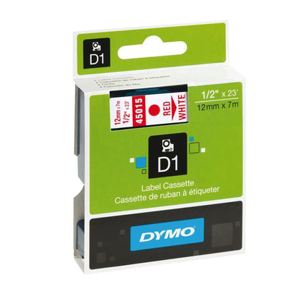 2 Cintas Plásticas Blanca Tinta Roja 12mm x 7m 45015 - Leomond - vista lateral