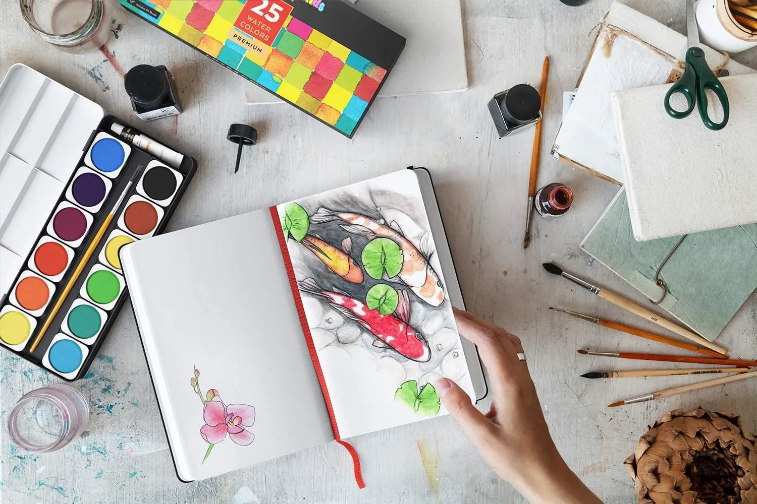 Set 3 Sketchbook Cuaderno Dibujo 132 Hojas Gris 14x21 Arteza - Arteza - empaque
