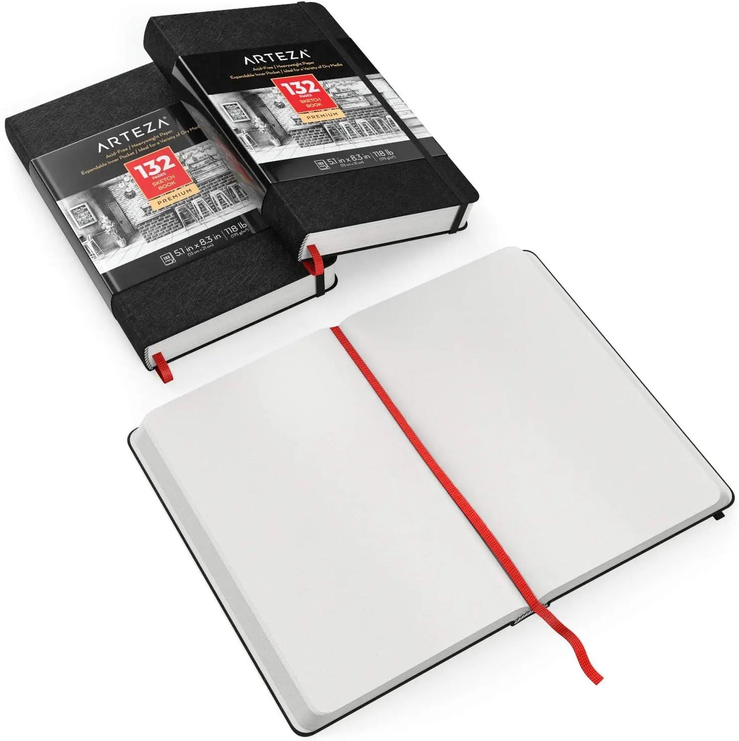 1 Pza Sketchbook Cuaderno Dibujo 132 Hojas Gris 14x21 Arteza - Arteza - detalle