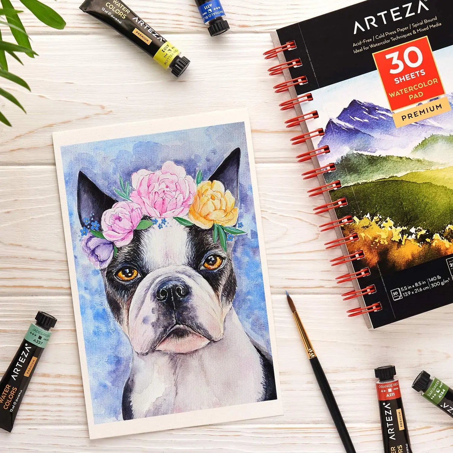 Pack de 3 Block Papel Acuarela Watercolour 300g 14x21cm Arteza - Arteza - empaque
