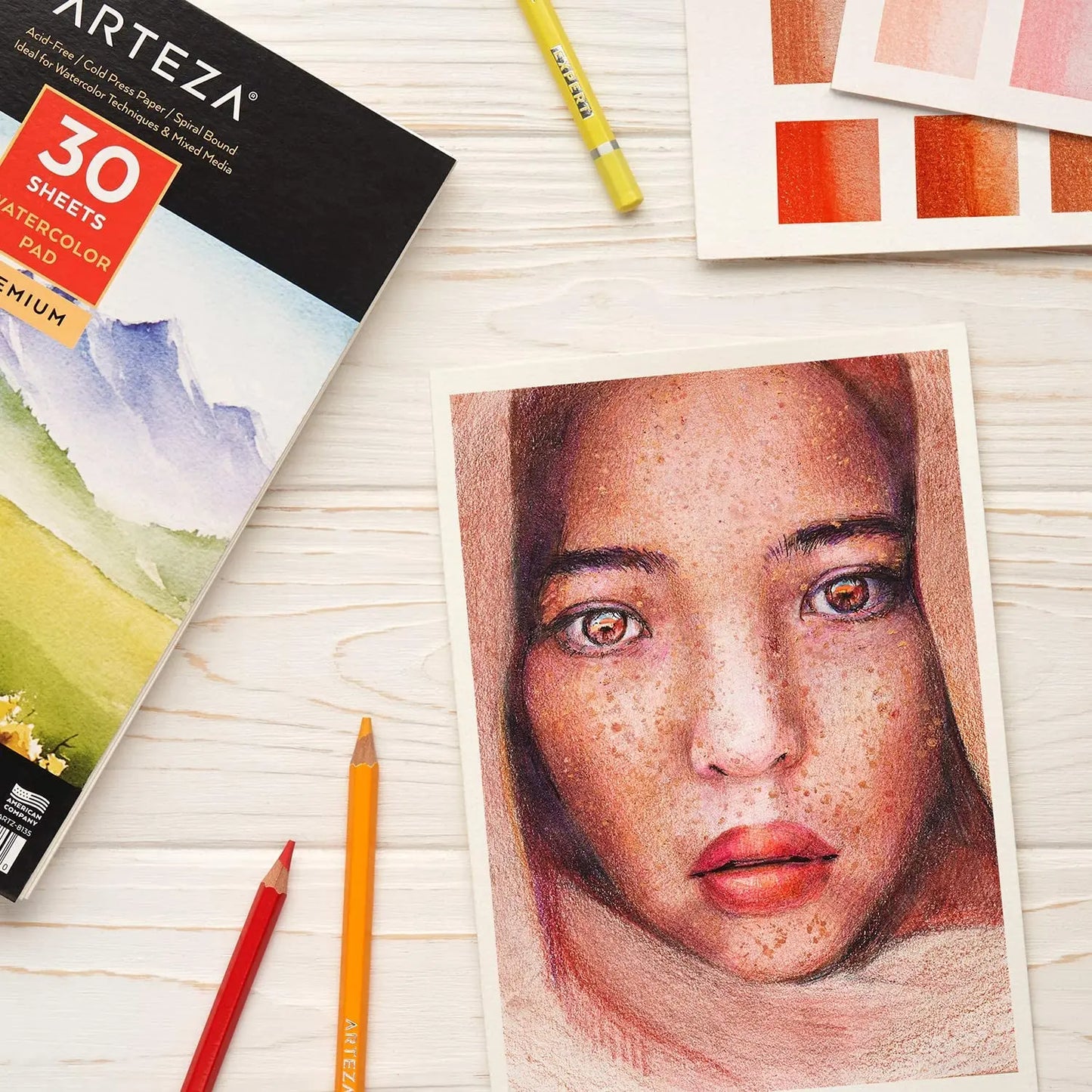 1 Block Papel Acuarela Watercolour 300g 14x21cm Arteza - Coveme - accesorios